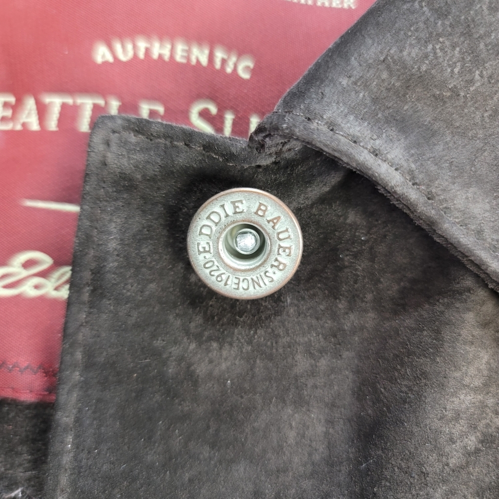 Eddie Bauer Womens Jacket Size 2XL Authentic Seattle Suede Brown NWOT - Picture 6 of 11